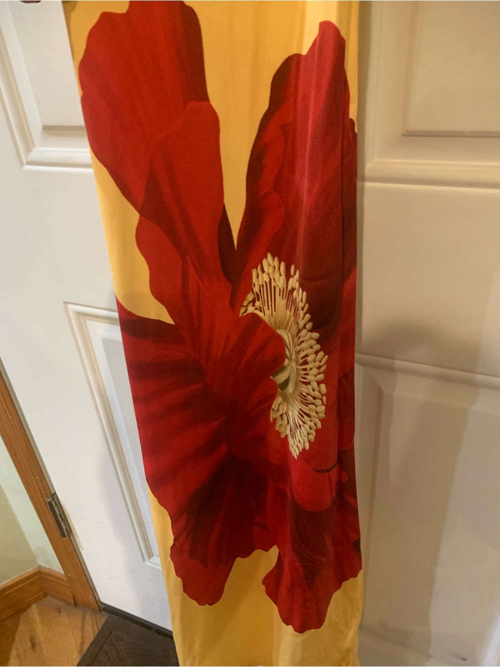 FARM Rio Yellow Maxi Dress with Red Floral Print Size Medium - Picture 8 of 9
